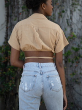 Load image into Gallery viewer, Distressed Girlfriend Jeans