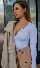 Load image into Gallery viewer, Ribbed Henley Bodysuit