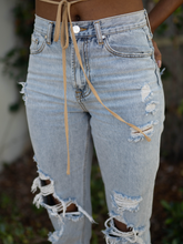 Load image into Gallery viewer, Distressed Girlfriend Jeans

