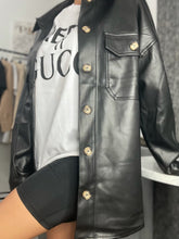 Load image into Gallery viewer, Bad Gal Faux Leather Shacket
